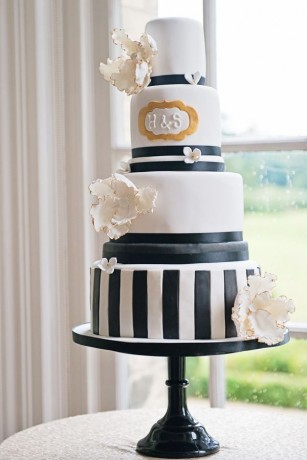 Monochrome & Gold Wedding Inspiration at Hedsor House, Buckinghamshire. Images by Hannah McClune Photography